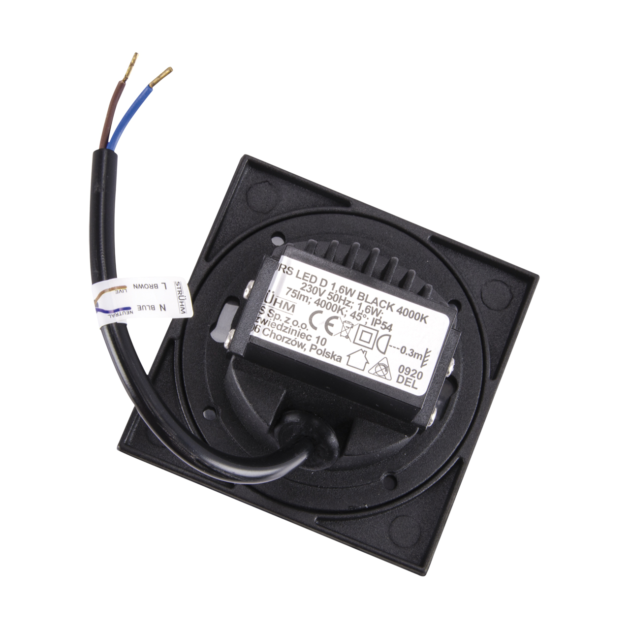 KURS LED D 1,6W BLACK NW – Obrázok 3