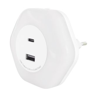 OZIL LED 0,3W USB A+C NW