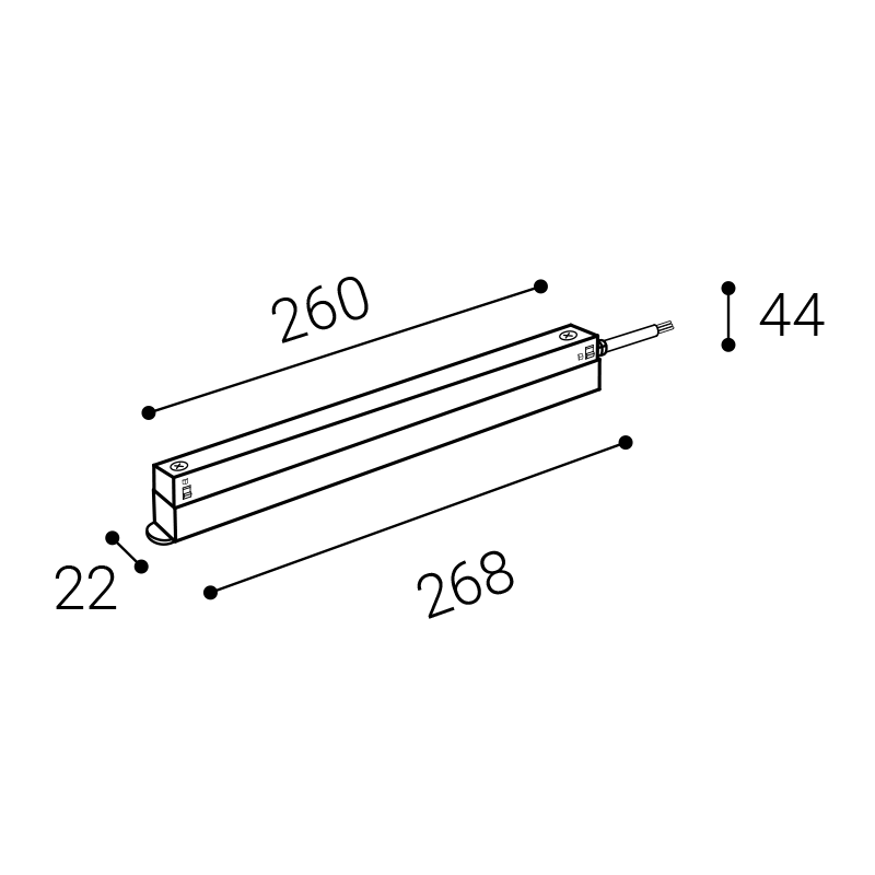 MAG DRIVER 250, B DALI THROUGH WIRING 250W – Obrázok 2