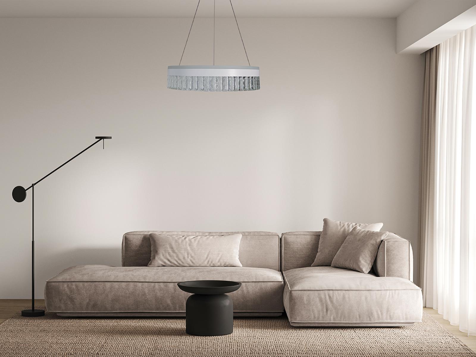 LED luxusné závesné krištáľové svietidlo s diaľkovým ovládačom 90W - TA2300/W – Obrázok 3