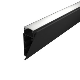 LED lišta povrchová - WALL čierna