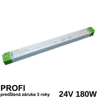 LED napájací zdroj 180W, 24V SLIM - nábytkový