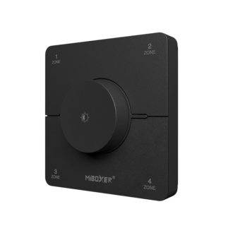 LED ovládač nástenný single/CCT - 2,4GHz 4 okruhy - čierny