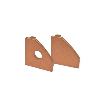 Koncovky pre LED lištu - ROHOVÁ SIMPLE Bronze (2ks)
