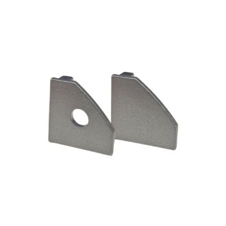 Koncovky pre LED lištu - ROHOVÁ SIMPLE Grey (2ks)