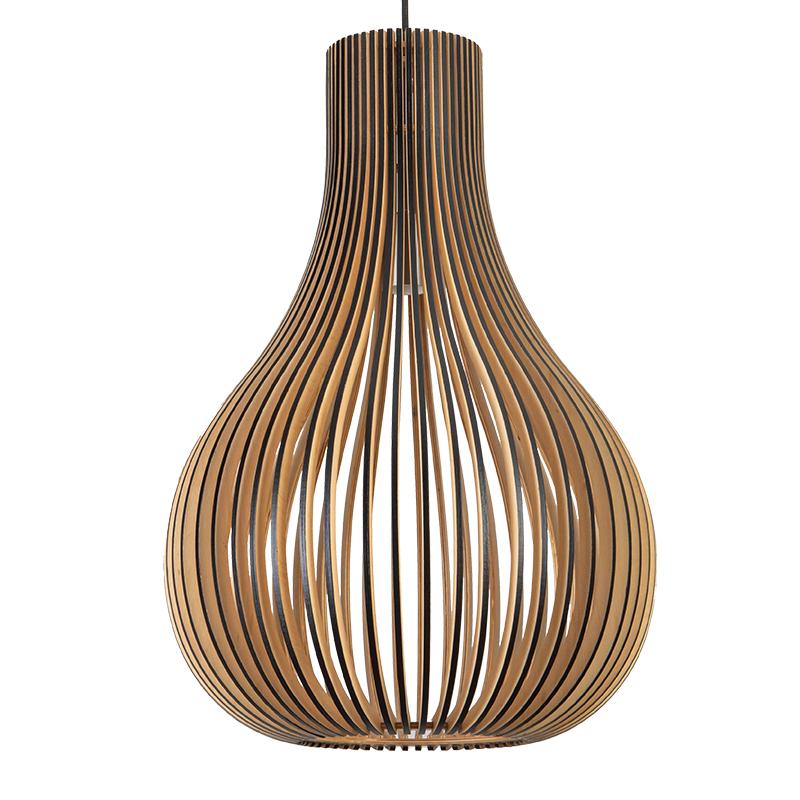 Závesný luster z masívneho dreva E27 / 380 - WRE092 – Obrázok 7
