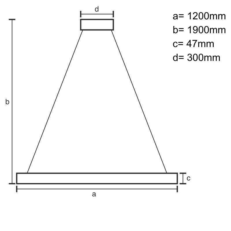 Drevený luster na lanku z masívneho dreva LED 22W / 1200 - WRL0721 – Obrázok 5