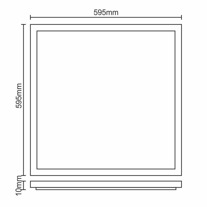 LED podhľadový panel UGR 40W / 595x595 / SMD / 4500K / WH /UGR - PL121H/U – Obrázok 3