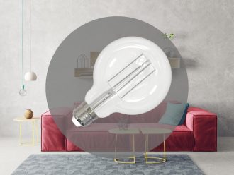 LED žiarovka / filament BIELY 13W - G95 / E27