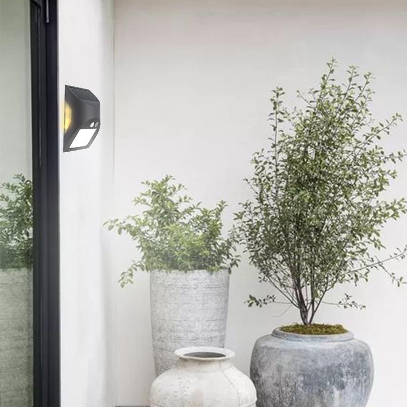 LED šedé nástenné solárne svietidlo 3W / 3000K / 4000K - LS225 – Obrázok 5
