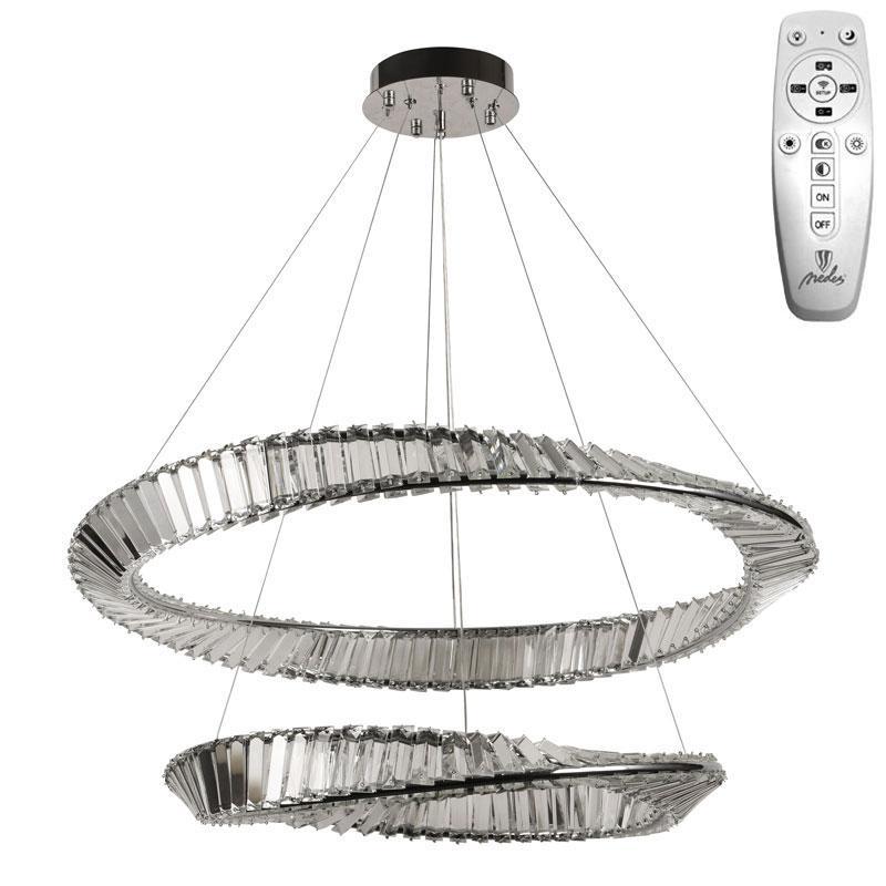 LED krištáľové svietidlo + diaľkový ovládač 90W – Obrázok 12