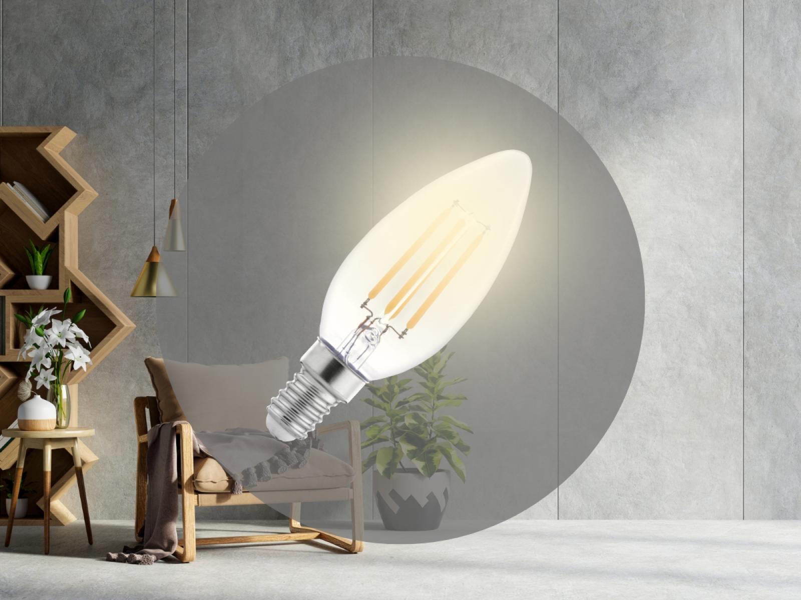 LED žiarovka / filament 4W - C35 / E14 – Obrázok 4