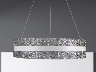 LED luxusné závesné krištáľové svietidlo s diaľkovým ovládačom 80W - TA2303/W