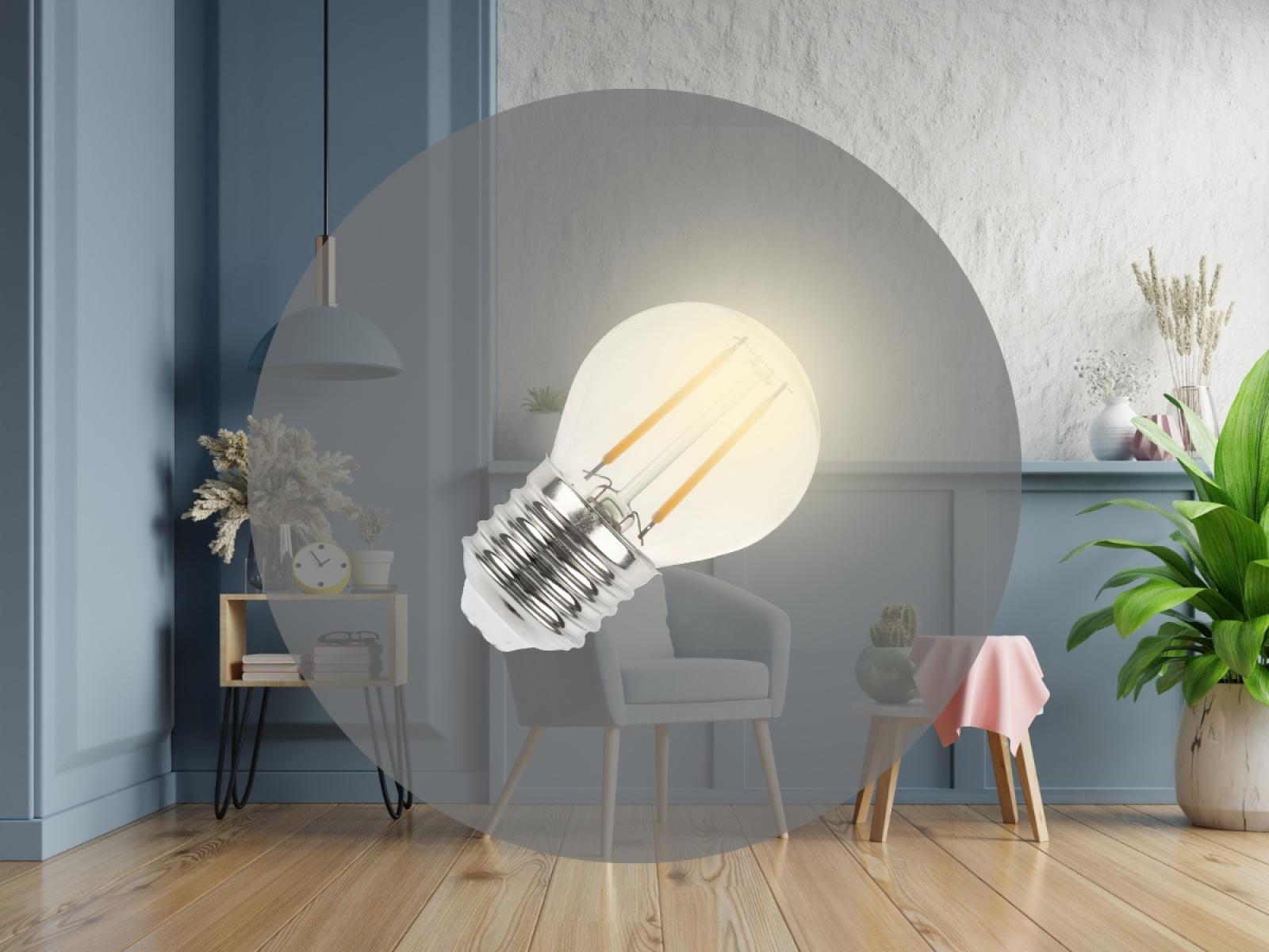 LED žiarovka / filament 2W - G45 / E27 / 3000K - ZLF815 – Obrázok 5