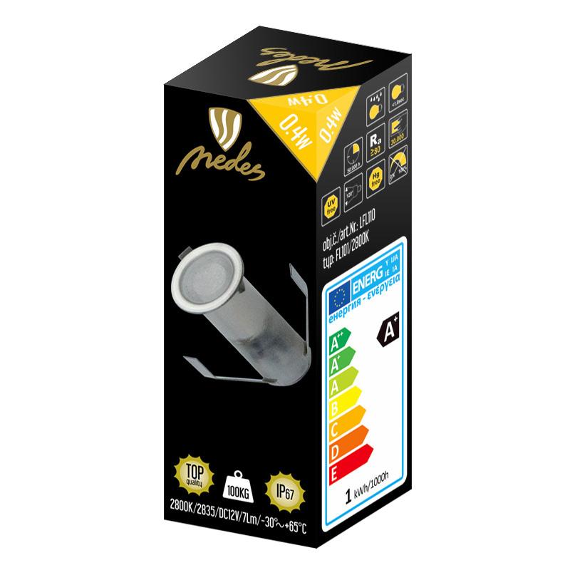 LED vonkajšie podlahové svetlo 0,4W / IP67 FL101 / 2800K - LFL110 – Obrázok 7