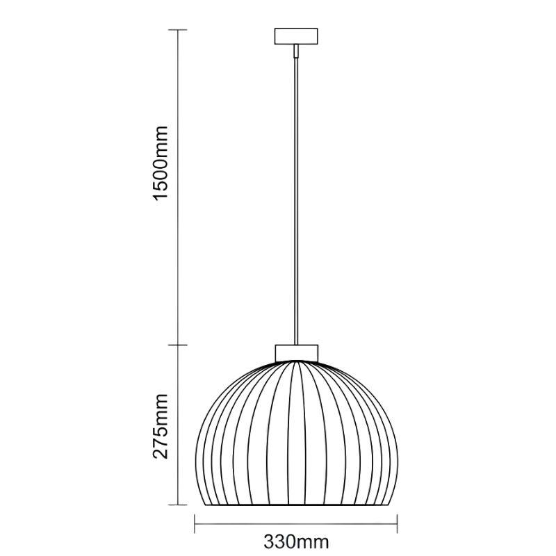 Závesný luster z masívneho dreva E27 / 330 - WRE141 – Obrázok 8