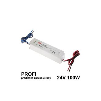 LED napájací zdroj 100W, 24V, IP67 - Vodeodolný MEAN-WELL