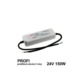 LED napájací zdroj 150W, 24V, IP67 - Vodeodolný MEAN-WELL
