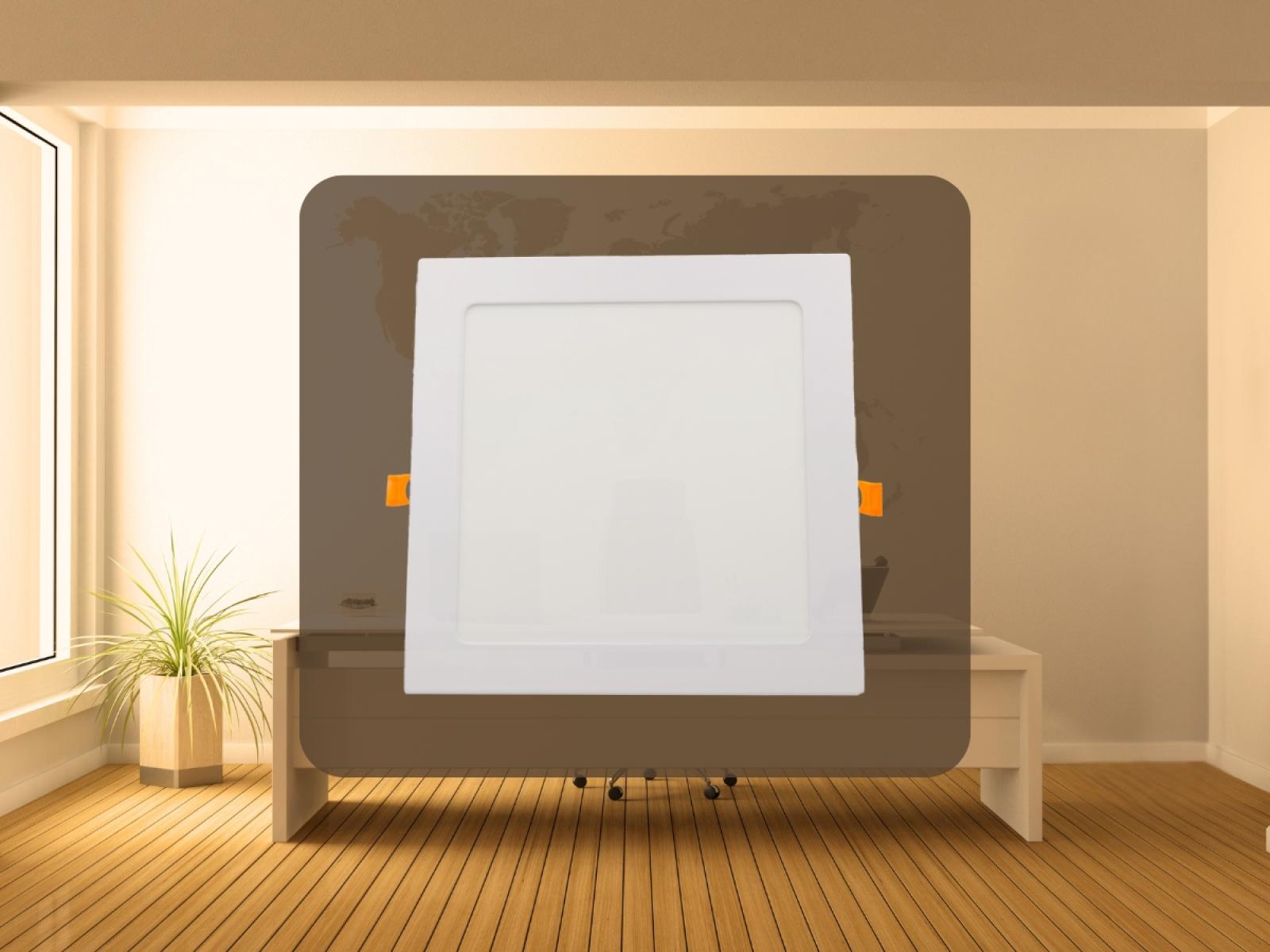 LED vsadený panel 18W / PS / SMD / 2800K / WH - LPL214