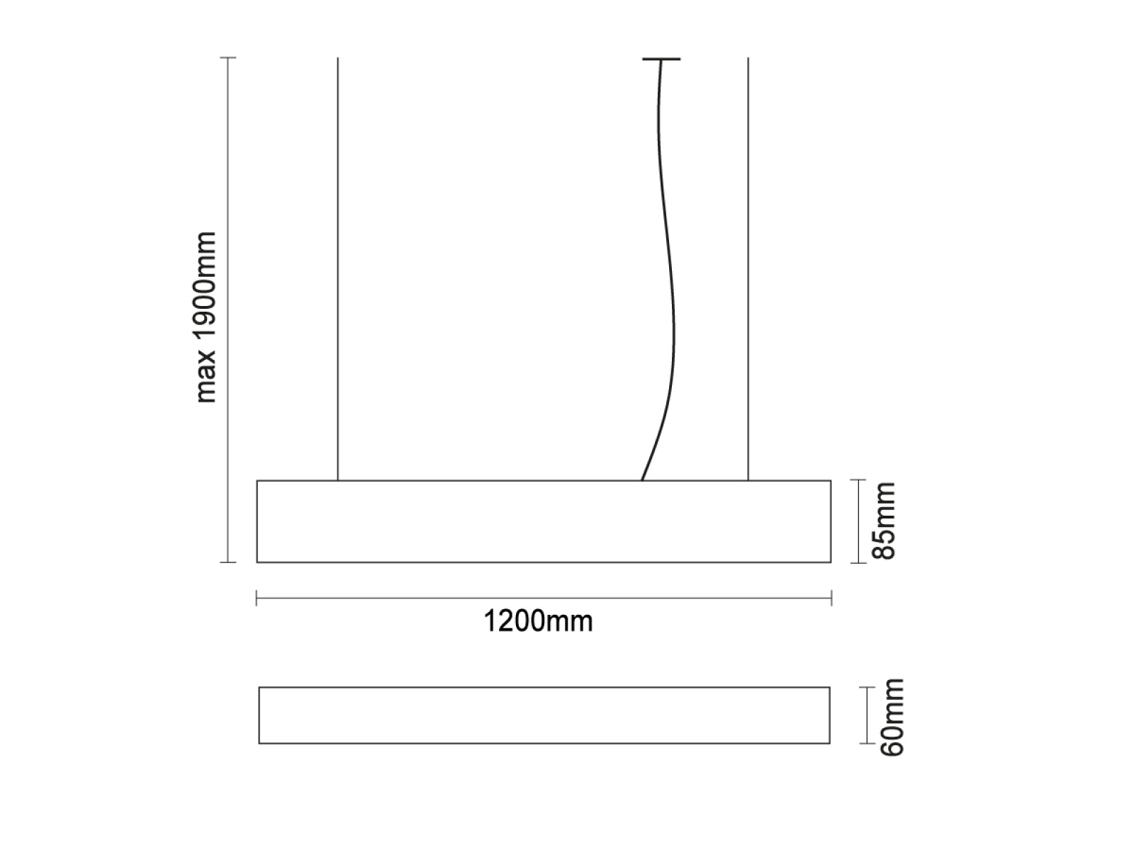 LED lineárne svietidlo 55W - LN74 – Obrázok 6