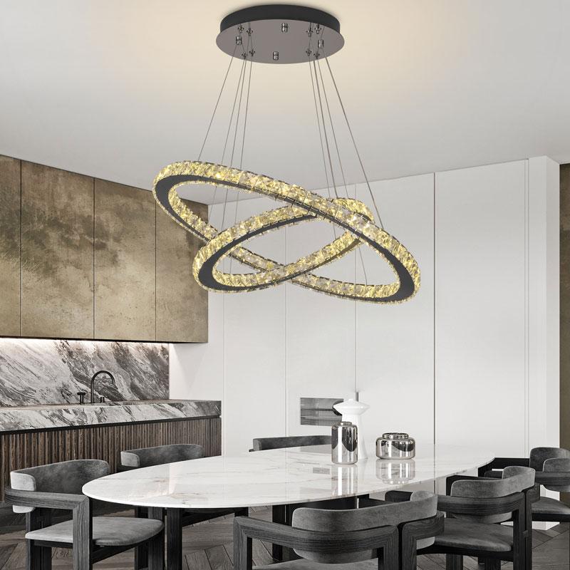 LED luxusné krištáľové svietidlo + diaľkový ovládač 130W - J6353/CH – Obrázok 4