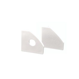Koncovky pre LED lištu - ROHOVÁ SIMPLE biele (2ks)