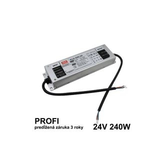LED napájací zdroj 240W, 24V, PFC IP65 - Vodeodolný MEAN-WELL