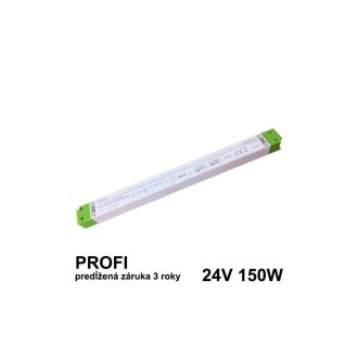LED napájací zdroj 150W, 24V SLIM - nábytkový
