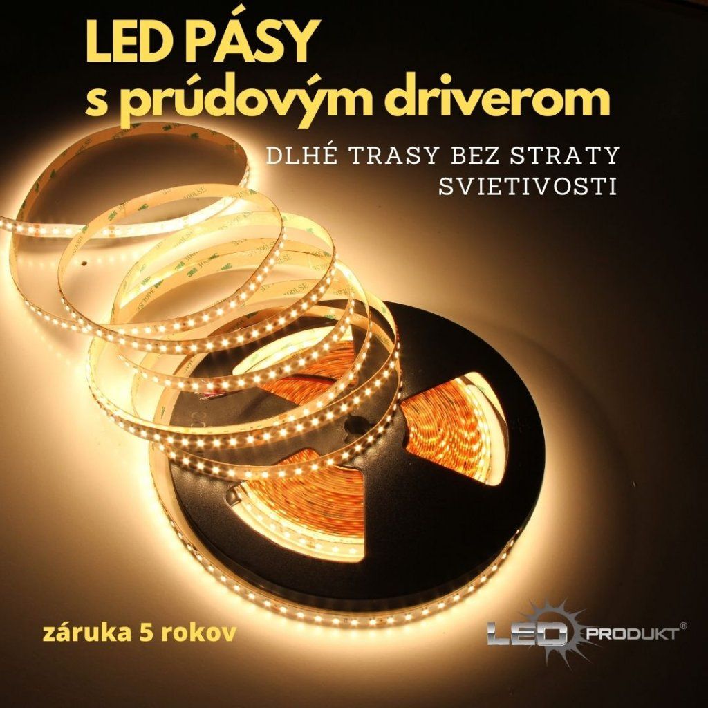 20m PROFI LED pásik 70LED/m SMD2835 prúd. driver studená b. 4,8W/m IP20 24V KOMPLETNÁ SADA – Obrázok 2