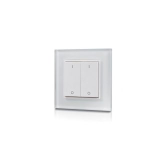 LED ovládač nástenný GLASS - 2 okruhy