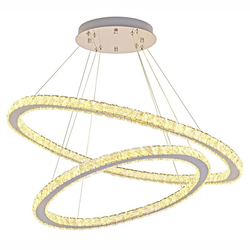LED luxusné krištáľové svietidlo + diaľkový ovládač 180W - J6354/CH – Obrázok 7