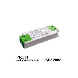 LED napájací zdroj 20W, 24V - nábytkový
