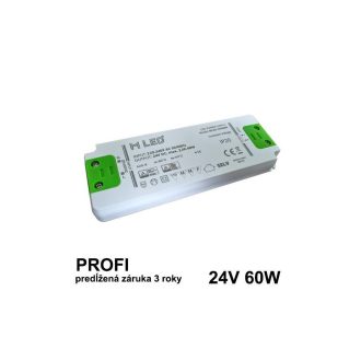 LED napájací zdroj 60W, 24V - nábytkový
