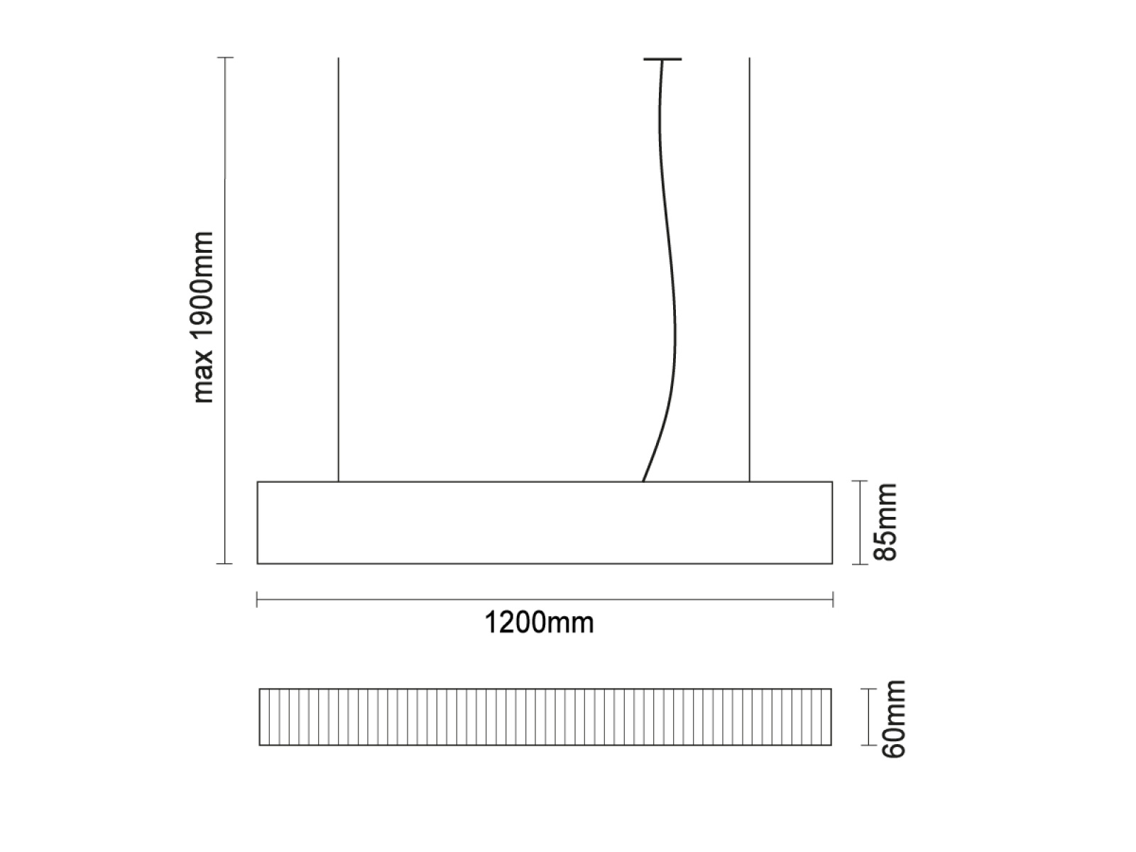 LED lineárne svietidlo 55W - LN71 – Obrázok 4