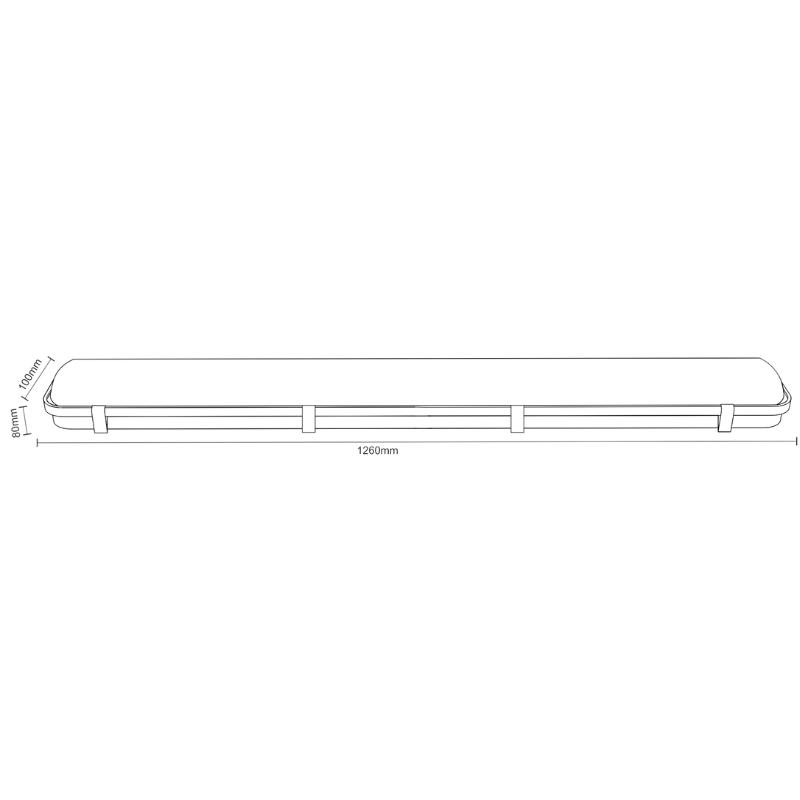 Prachotesné žiarivkové svietidlo na 2 x T8 ( 120cm LED trubica ) - TL401 – Obrázok 16