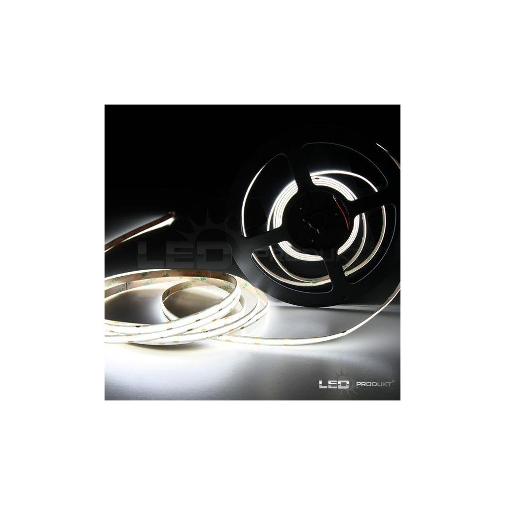 2m PROFI COB 480LED/m 10W/m IP20 12V studená b. - KOMPLETNÁ SADA – Obrázok 5