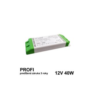 LED napájací zdroj 40W, 12V - nábytkový