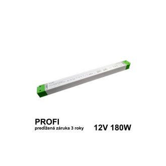 LED napájací zdroj 180W, 12V SLIM - nábytkový