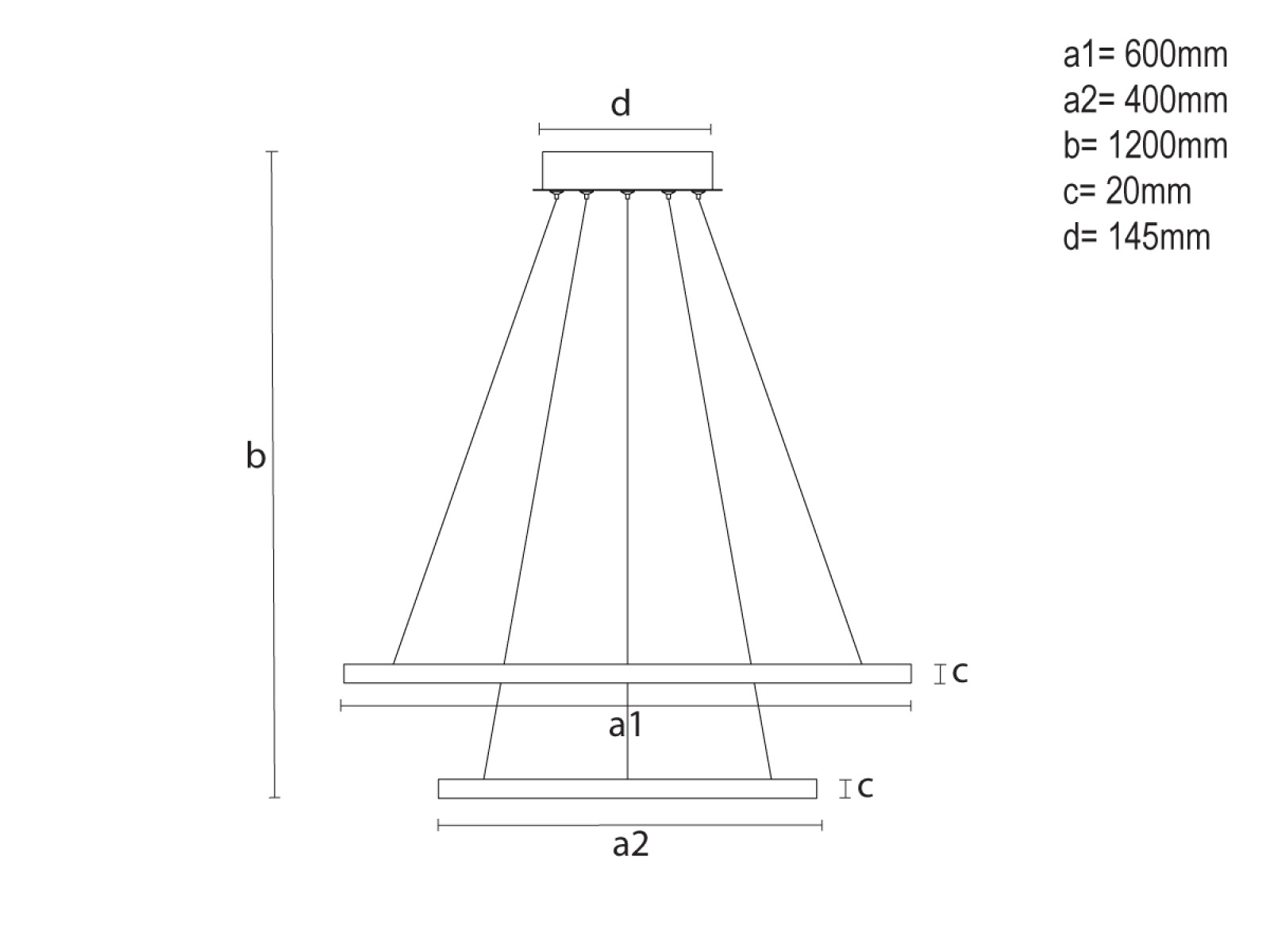 LED závesné svietidlo s diaľkovým ovládačom 55W - TB2301/W – Obrázok 5