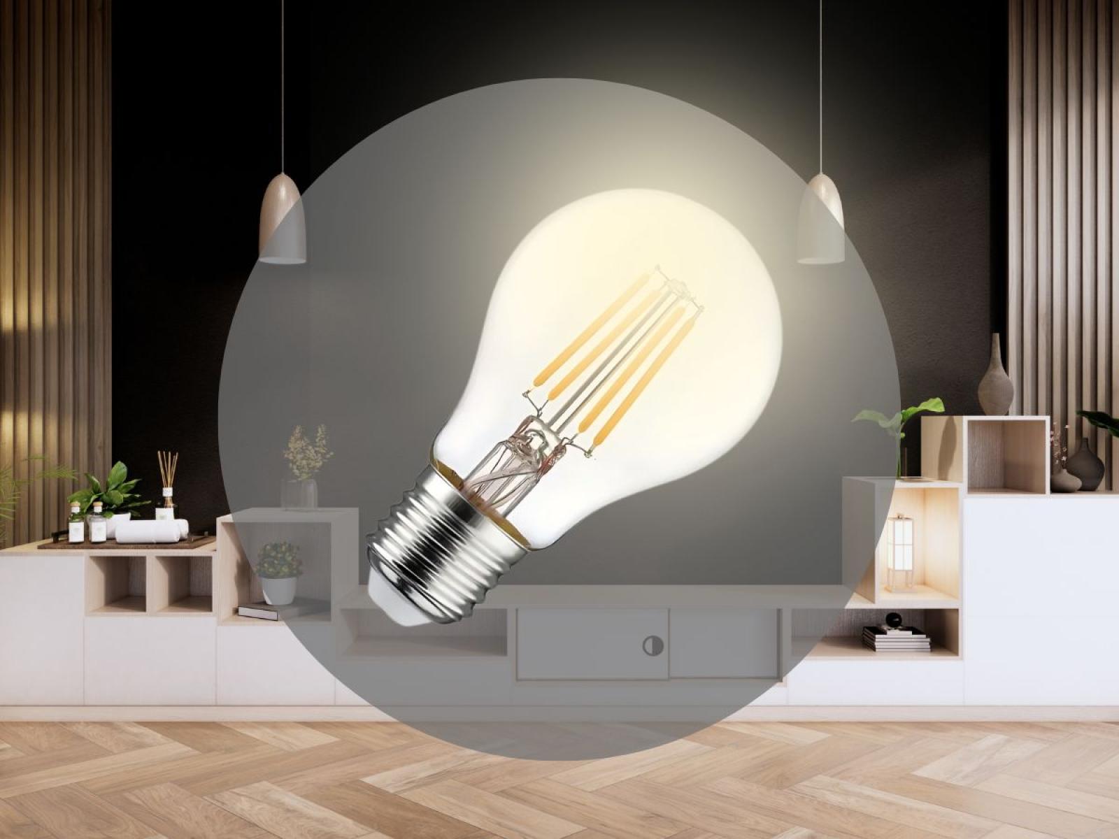 LED žiarovka / filament 5W CLEAR - A60 / E27 – Obrázok 2