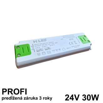 LED napájací zdroj 30W, 24V - nábytkový
