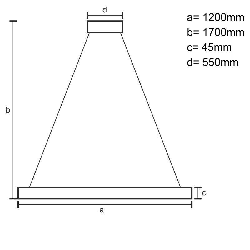 Drevený luster na lanku z masívneho dreva LED 22W / 1200 - WRL0221 – Obrázok 6