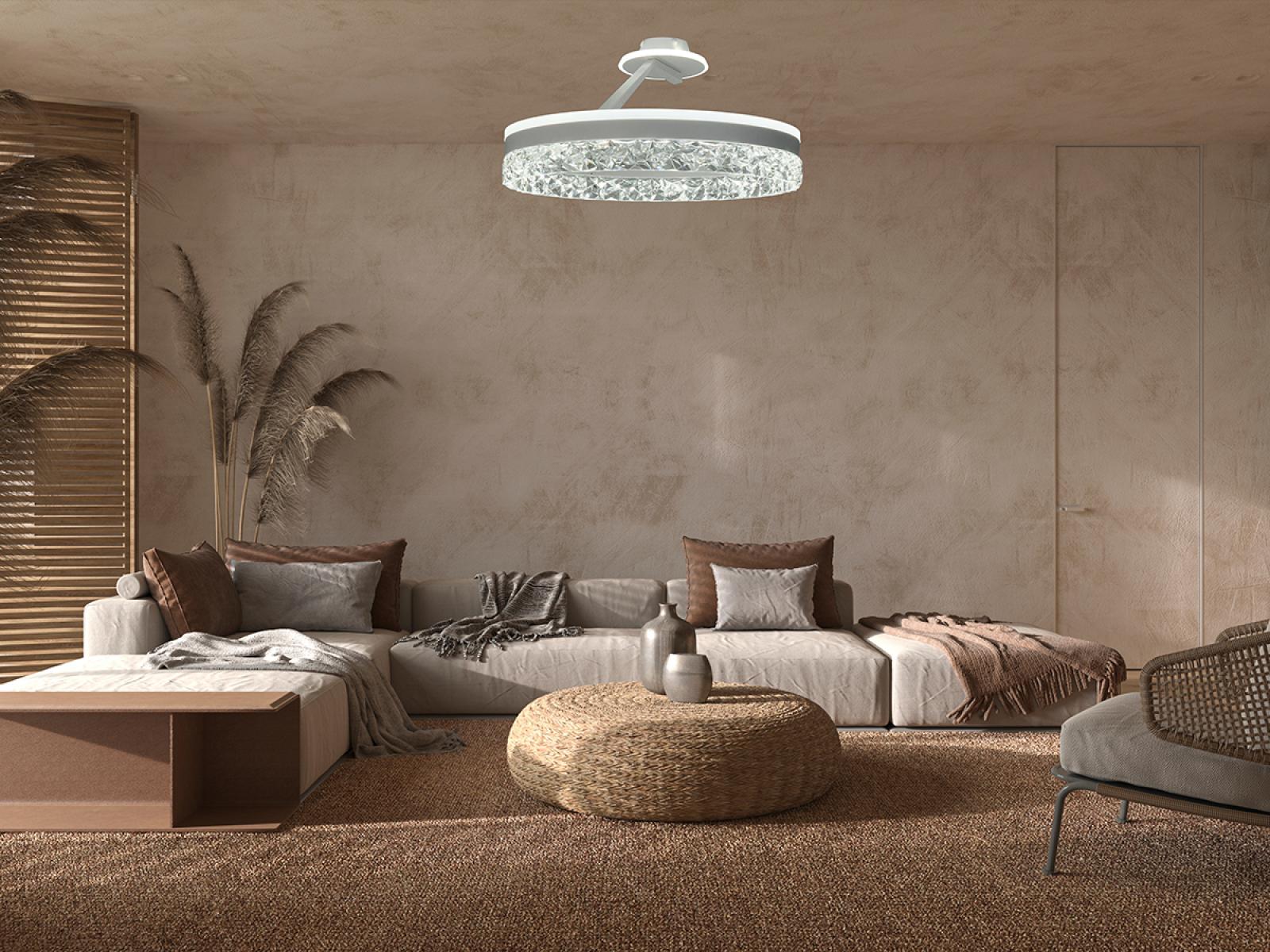 LED luxusné stropné krištáľové svietidlo s diaľkovým ovládačom 85W - TA1306/W – Obrázok 4