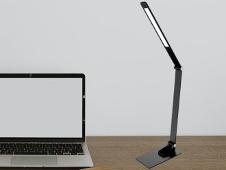 LED stolná lampa FRIDA stmievateľná s časovačom a USB 12W - DL5302/B