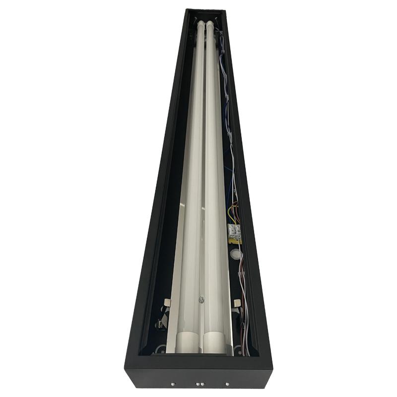 Čierne žiarivkové prisadené svietidlo na 2 x T8 ( 120cm LED trubica ) - TL301B – Obrázok 4