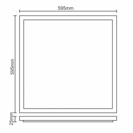 LED podhľadový panel backlite 40W / 595x595 / SMD / 4000K / WH / UGR19 - PL5224U – Obrázok 6