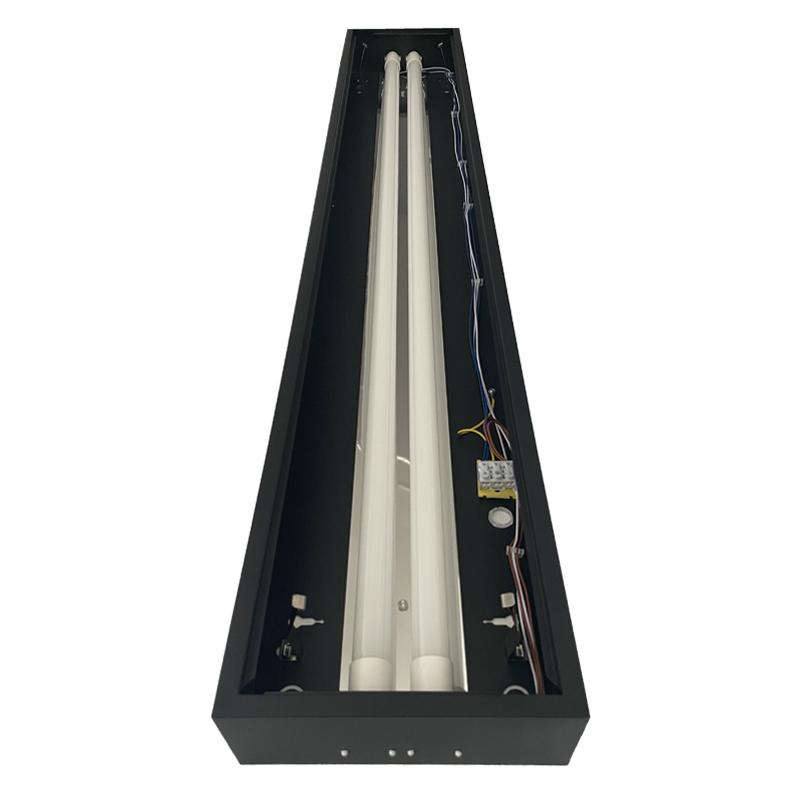 Čierne žiarivkové prisadené svietidlo na 2 x T8 ( 120cm LED trubica ) - TL302B – Obrázok 8
