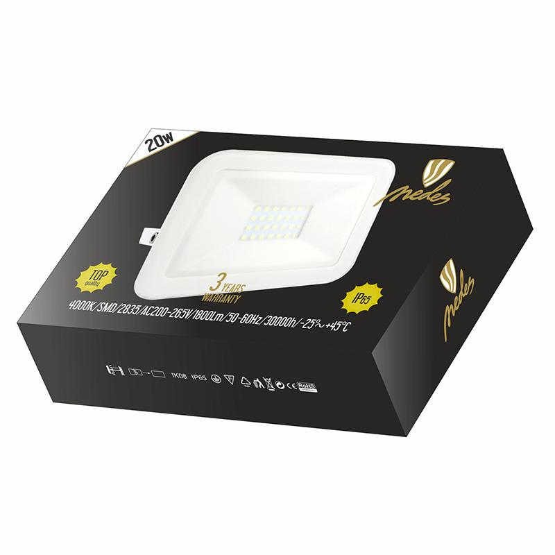 LED HQ reflektor 20W / 4000K / WH - LF2122 – Obrázok 4