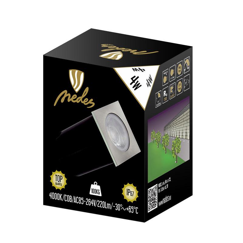 LED vonkajšie podlahové svietidlo 4W / IP67 GL511 / 4000K - LGL524S – Obrázok 5