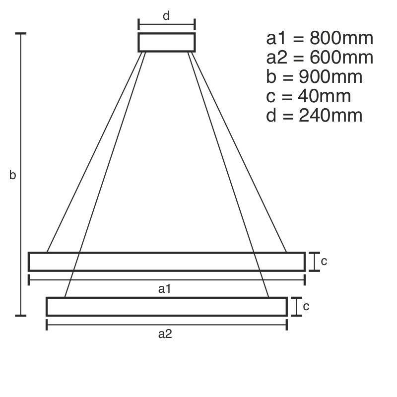 LED visiace svietidlo + diaľkový ovládač 100W - J4311/G – Obrázok 10